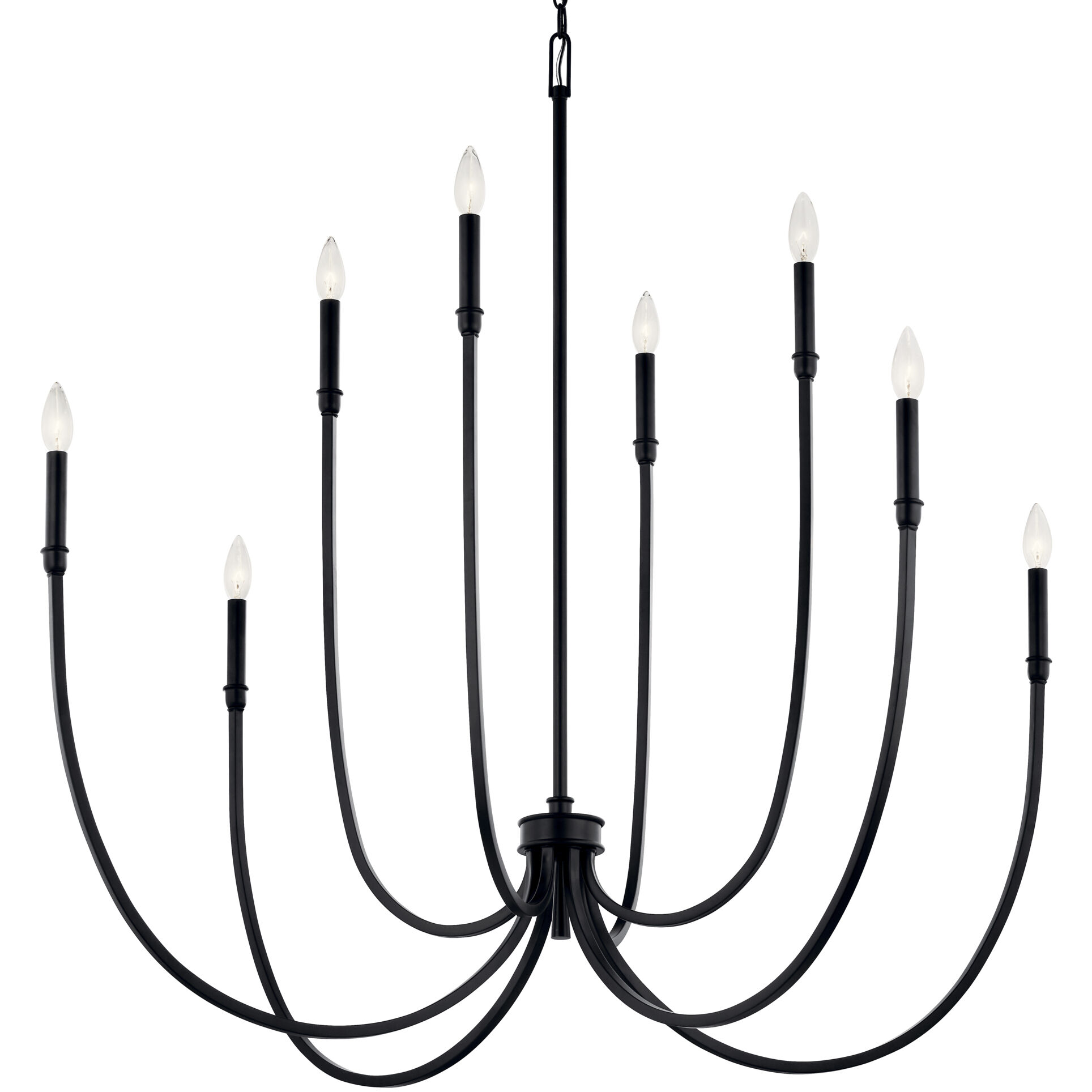 Malene 8 Light Black Chandelier Foyer Ceiling Light