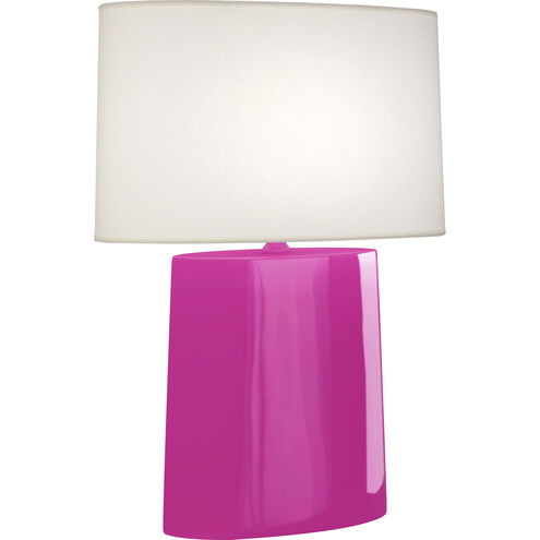 Victor 26.25 inch 100.00 watt Razzle Rose Glaze Table Lamp Portable Light