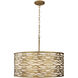 Kato 6 Light 30 inch Gold Pendant Ceiling Light in Havana Gold