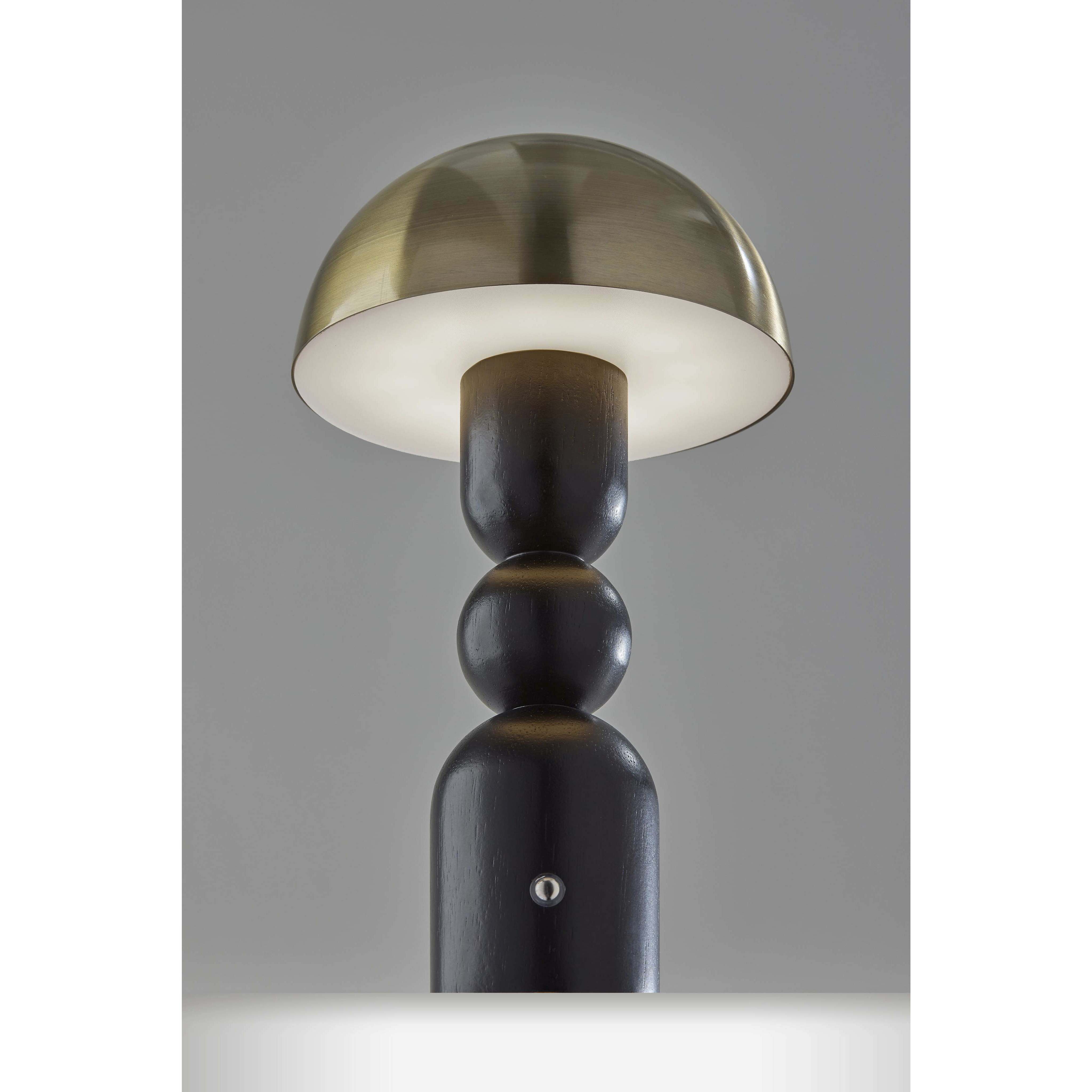 Connie 10.75 inch 2.00 watt Black and Antique Brass Cordless Table Lamp Portable Light