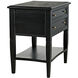 Oxford 30 X 28 inch Hand Rubbed Black Side Table, 2 Drawer
