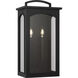 C&M by Chapman & Myers Modesto 2 Light 24.13 inch Textured Black Outdoor Wall Lantern