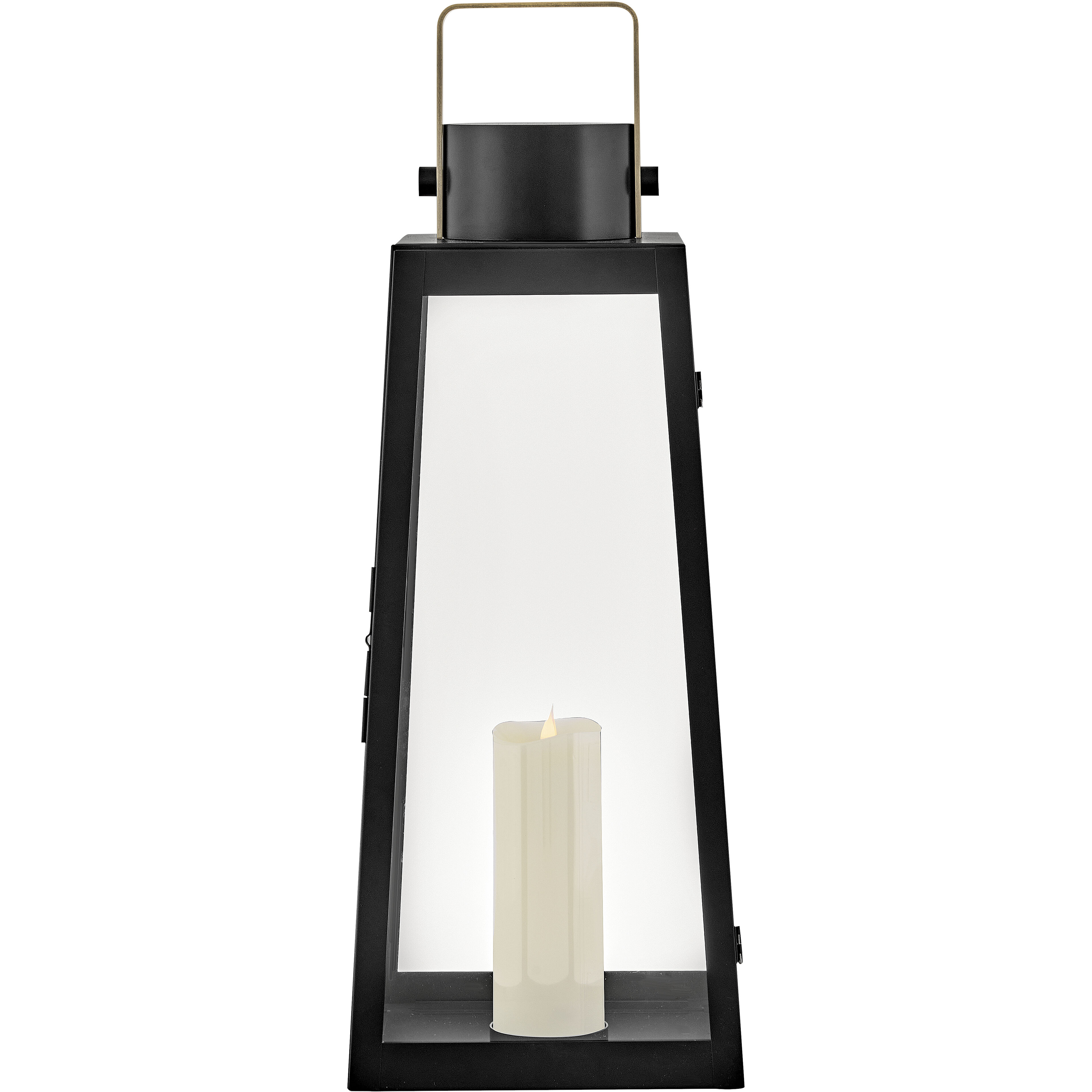 Hugh 28 X 10.5 inch Black with Burnished Bronze Outdoor Decorative Lantern