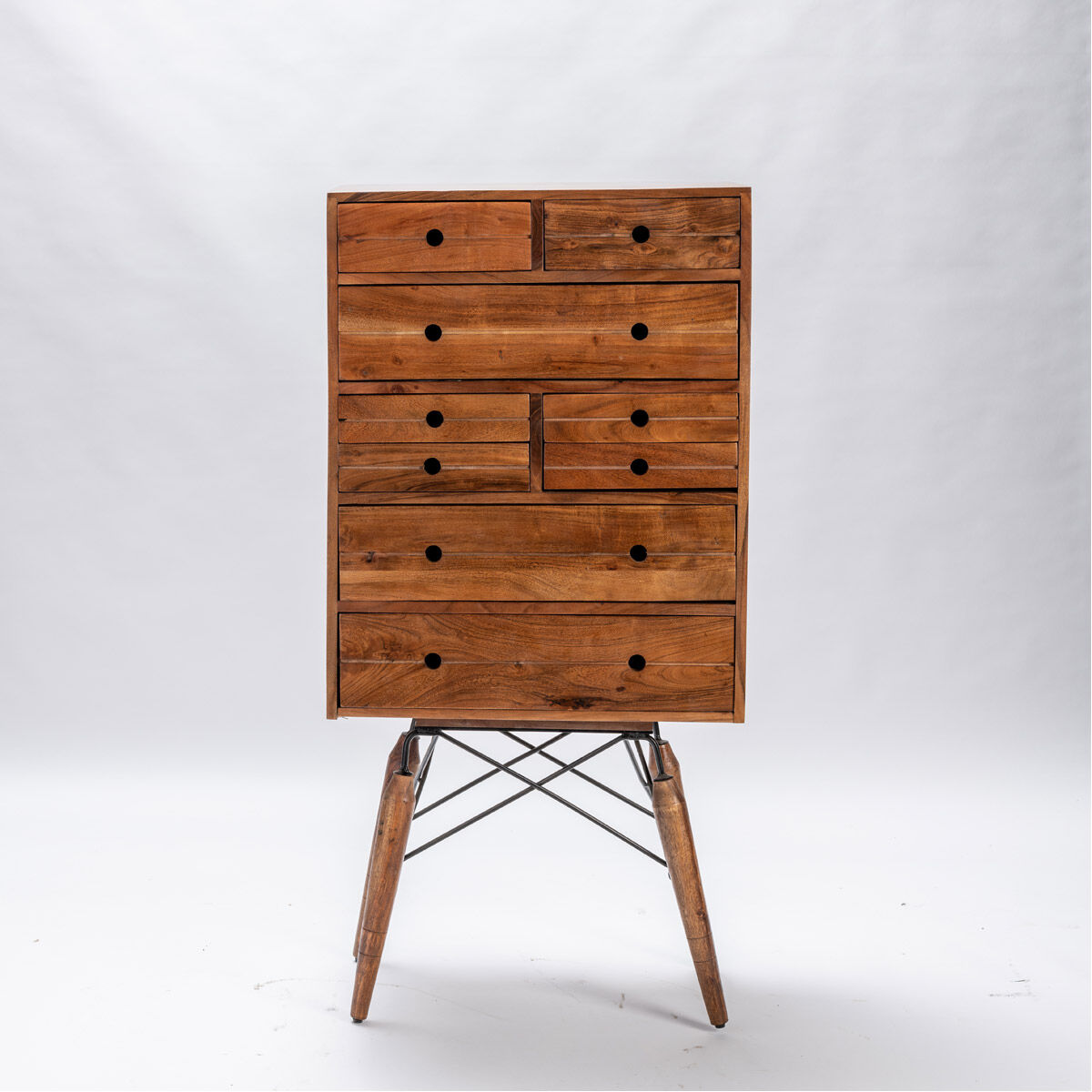 Center Hill Medium Brown and Black Cabinet