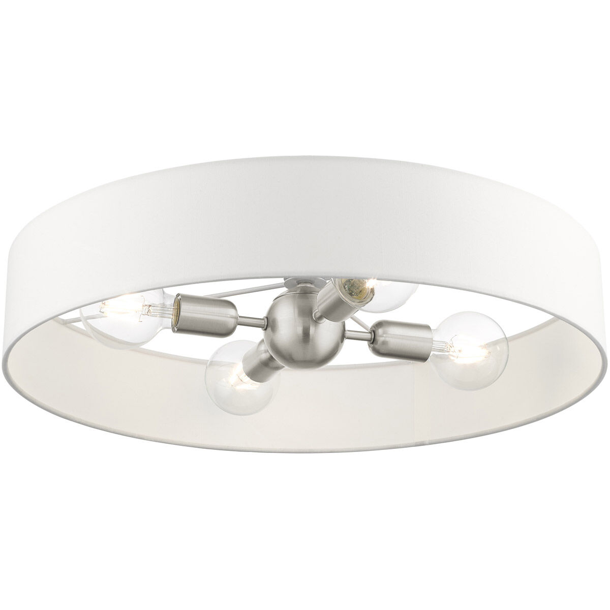 Venlo 4 Light 22 inch Brushed Nickel Semi Flush Ceiling Light