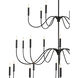 Tirrell 27 Light 58 inch Antique Black Chandelier Ceiling Light, Large