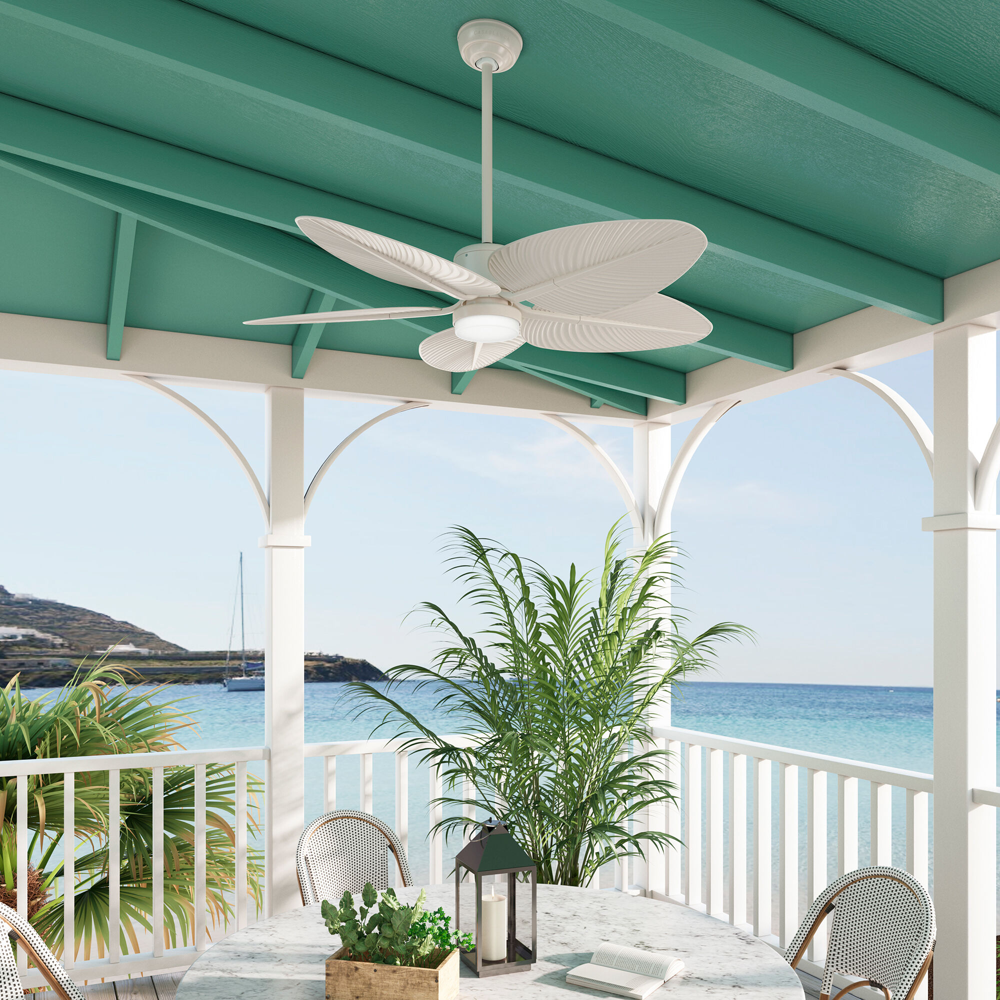 Coveview 52 inch Cream Outdoor Ceiling Fan