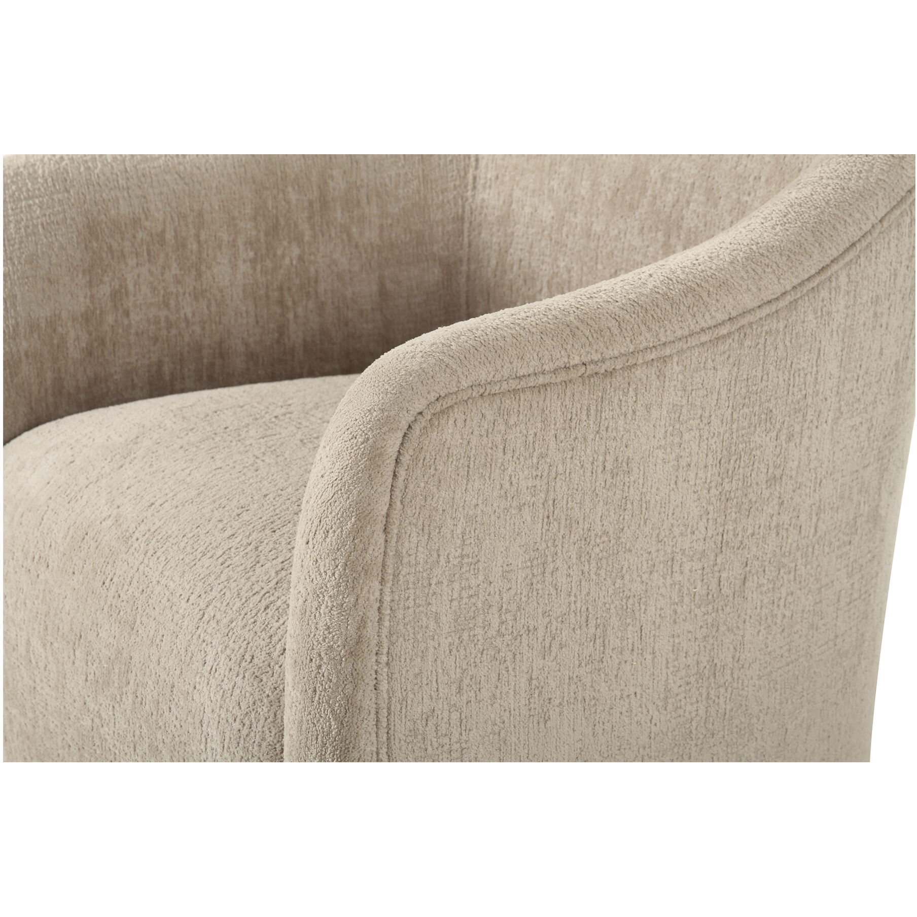 Drava Beige Rolling Dining Chair