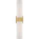 Delgada 2 Light 4.75 inch Legacy Brass Bath Bar Wall Light
