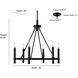 Skyva 6 Light 25 inch Matte Black Chandelier Ceiling Light