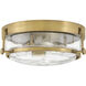 Harper 3 Light 15.75 inch Heritage Brass Indoor Flush Mount Ceiling Light