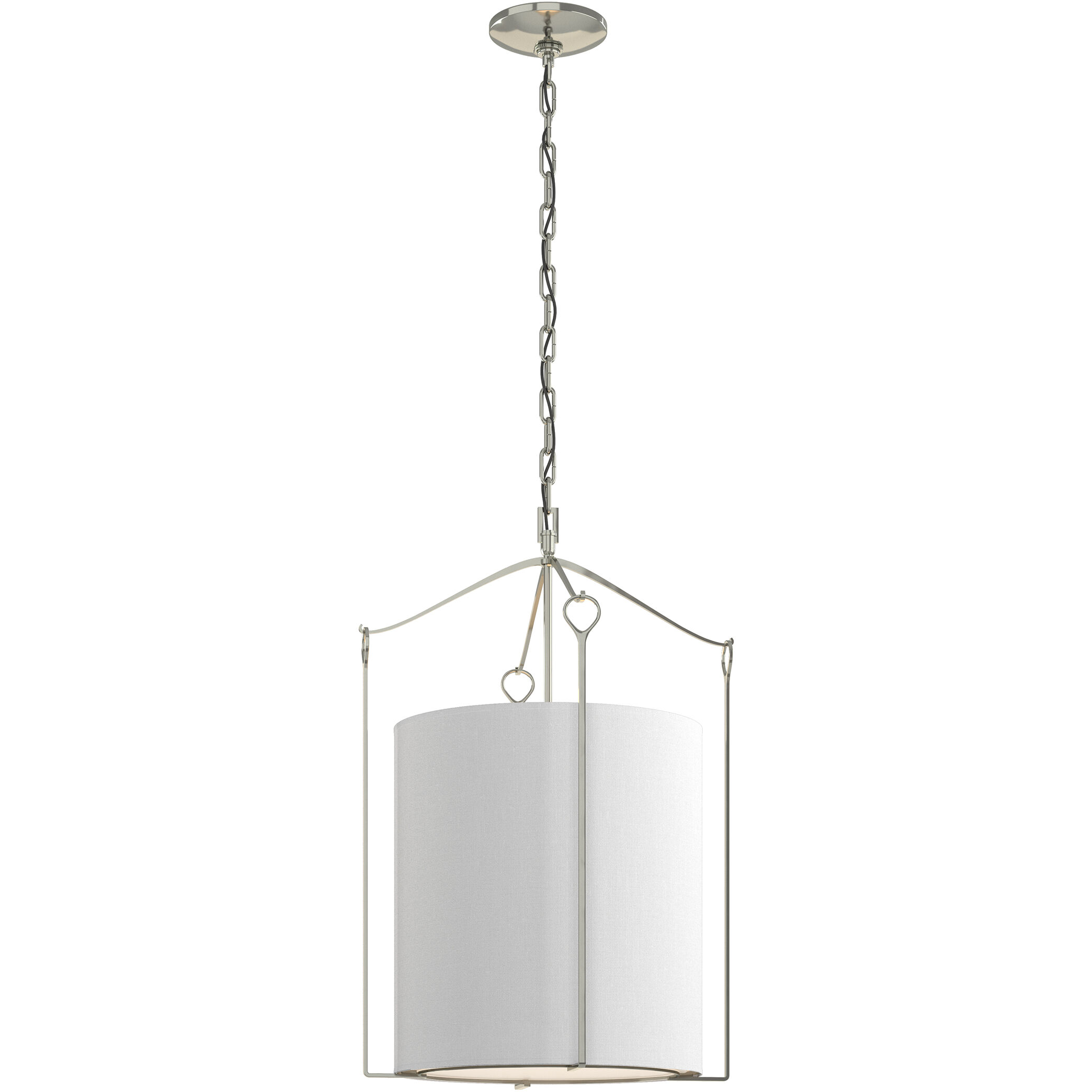 Bow 3 Light 19.3 inch Sterling Pendant Ceiling Light in Natural Anna, Tall