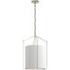 Bow 3 Light 19.3 inch Sterling Pendant Ceiling Light in Natural Anna, Tall