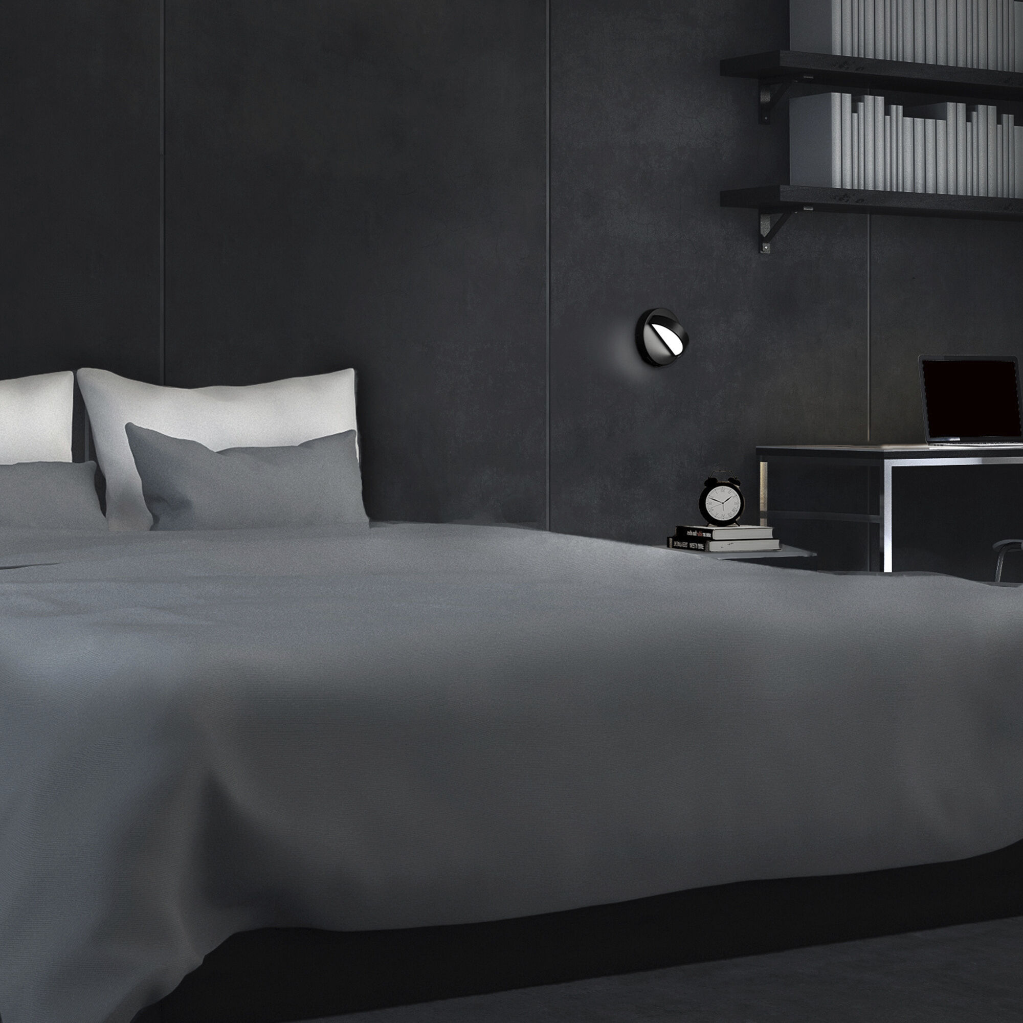 Wink Reading Light Wall Light in Black, dweLED