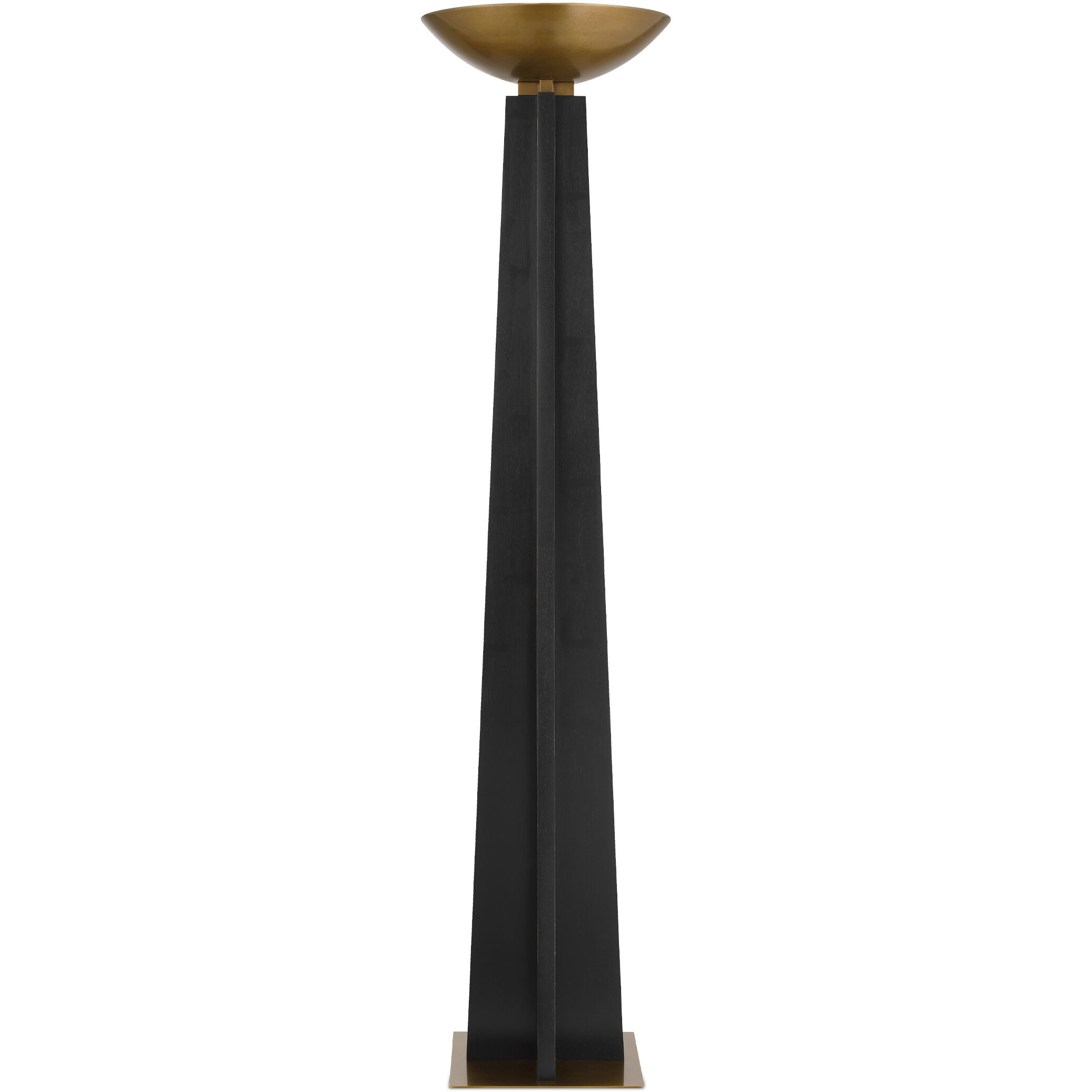 Calyx 71 inch 28.00 watt Black/Antique Brass Torchiere Floor Lamp Portable Light