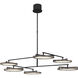 Clodagh Shuffle LED 28.3 inch Nightshade Black Chandelier Ceiling Light