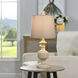 Signature 24.75 inch 40 watt Distressed Gray and Cream Table Lamp Portable Light