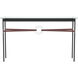 Equus 54 X 14 inch Black and Vintage Platinum Console Table in Leather British Brown, Black/Vintage Platinum