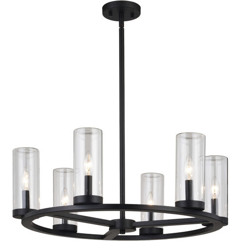 Grantley LED 26 inch Matte Black Chandelier Ceiling Light