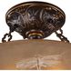 Restoration 3 Light 16 inch Golden Bronze Semi Flush Mount Ceiling Light