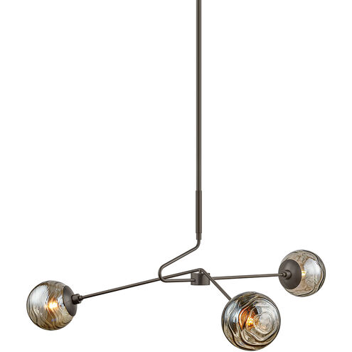 Nyla 3 Light 45.5 inch True Bronze Chandelier Ceiling Light