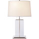 Thomas O'Brien Crystal Block 26 inch 60 watt Crystal Table Lamp Portable Light, Large