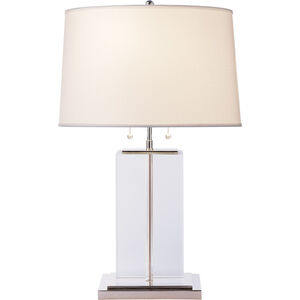 Thomas O'Brien Crystal Block 26 inch 60 watt Crystal Table Lamp Portable Light, Large