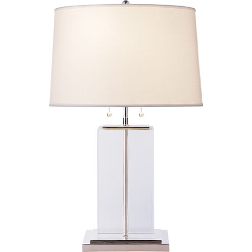 Thomas O'Brien Crystal Block 26 inch 60 watt Crystal Table Lamp Portable Light, Large
