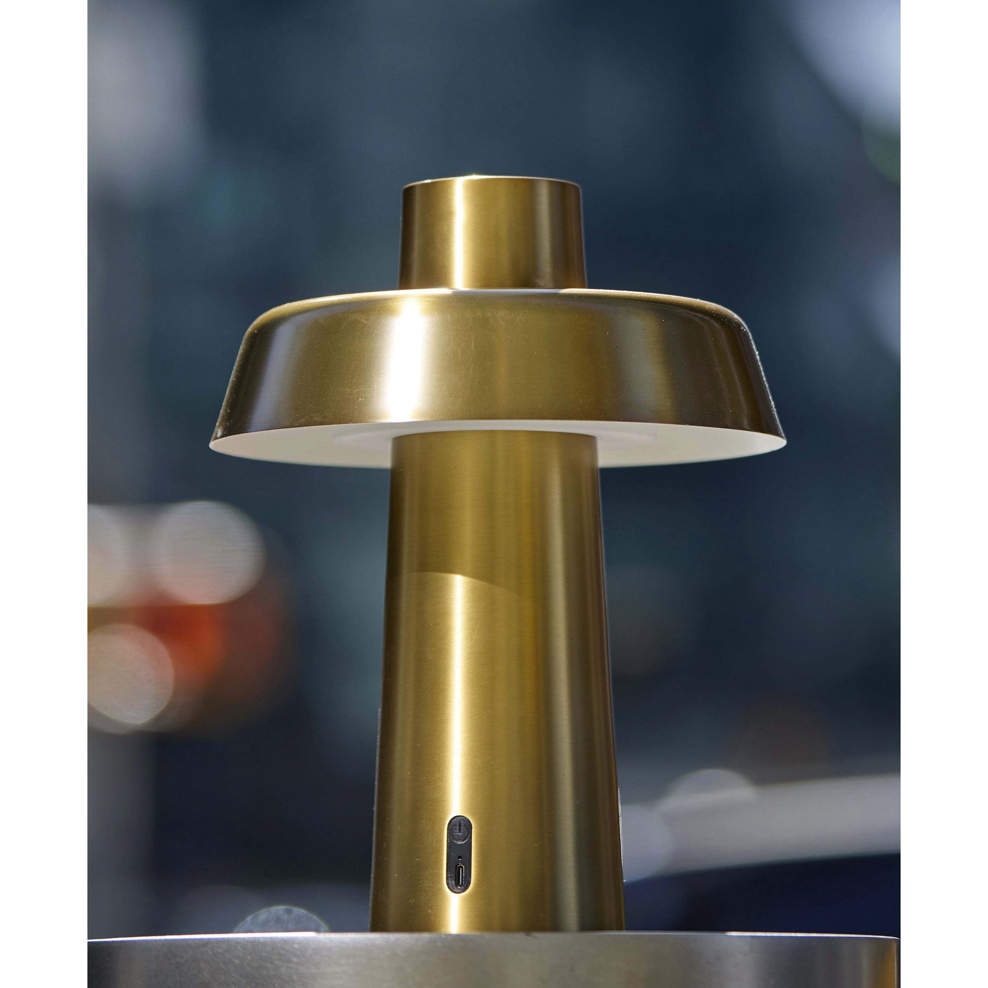 Pirlo 11.75 inch 4.00 watt Antique Brass Cordless Table Lamp Portable Light, ADS360