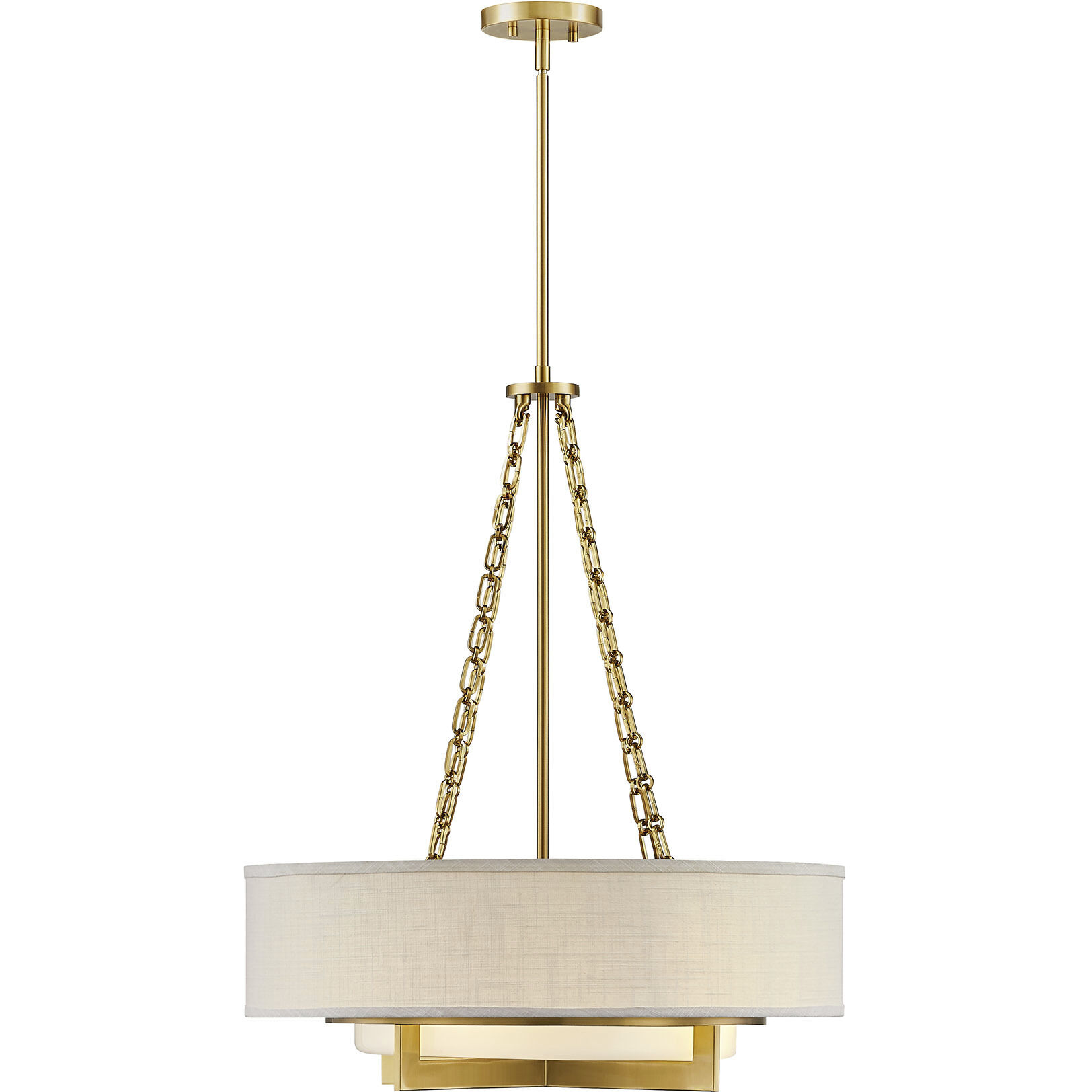 Brentwood 4 Light 24 inch Warm Brass Pendant Ceiling Light