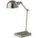 Sophia 17 inch 40.00 watt Brushed Steel Desk Lamp Portable Light