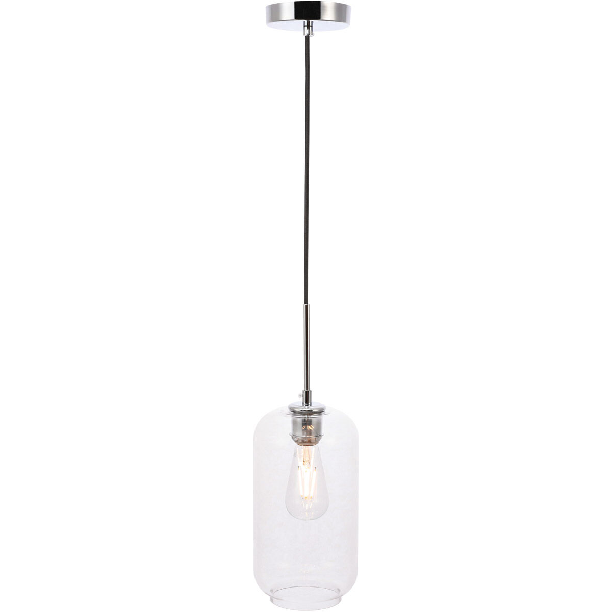 Collier 1 Light 6.1 inch Chrome Pendant Ceiling Light