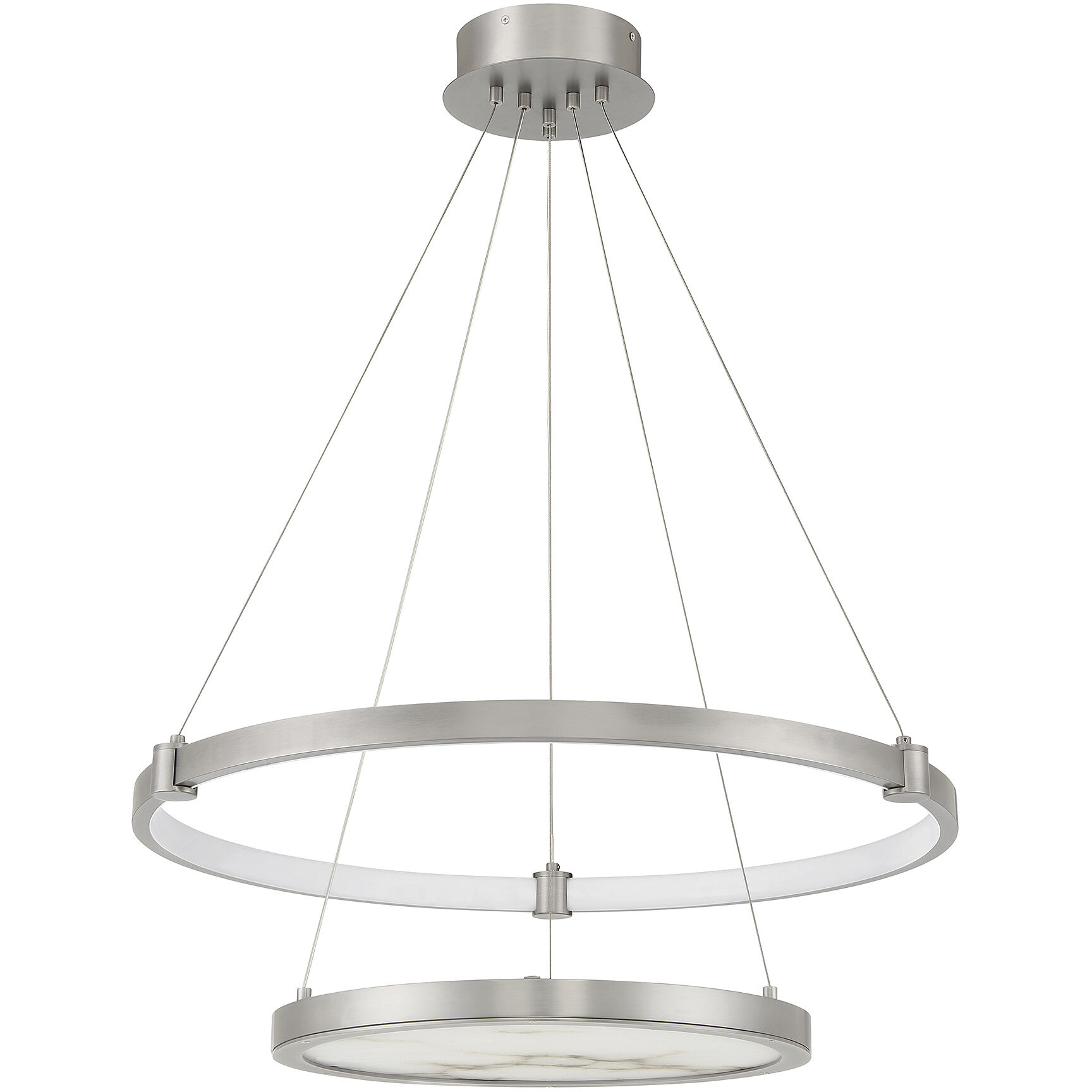 Mayer LED 28 inch Antique Nickel Chandelier Ceiling Light