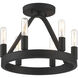 Carousel 6 Light 12 inch Black Semi-Flush Ceiling Light