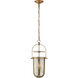 Chapman & Myers Lorford 3 Light 10 inch Gilded Iron Lantern Pendant Ceiling Light in Mercury Glass
