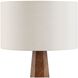 McCaffrey 29.5 inch 100 watt Burl Wood and Antique Brass Table Lamp Portable Light