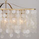 Elsa LED 35.75 inch Natural Brass Linear Chandelier Ceiling Light