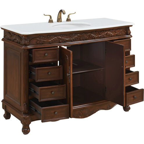 Bordeaux 48 X 22 X 36 inch Brown Vanity Sink Set