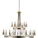 Lodestar 30 Light 65 inch Granello Silver Leaf and Antique Gold Leaf Chandelier Ceiling Light