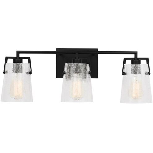 Drew & Jonathan Crofton 3 Light 24 inch Midnight Black Vanity Light Wall Light