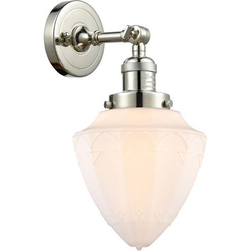 Franklin Restoration Bullet 1 Light 7 inch Polished Nickel Sconce Wall Light