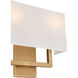 Mid Town LED 15 inch Antique Brushed Brass Wall Sconce Wall Light