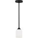 Emile 1 Light 4 inch Midnight Black Pendant Ceiling Light