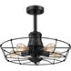 Glendora 5 Light 20 inch Wrought Iron Black Semi Flush Mount Ceiling Light