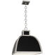 Ranger 3 Light 17.5 inch Matte Black Pendant Ceiling Light in Polished Nickel