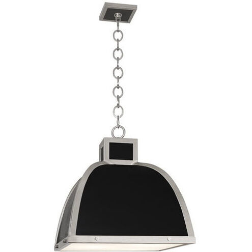 Ranger 3 Light 17.5 inch Matte Black Pendant Ceiling Light in Polished Nickel