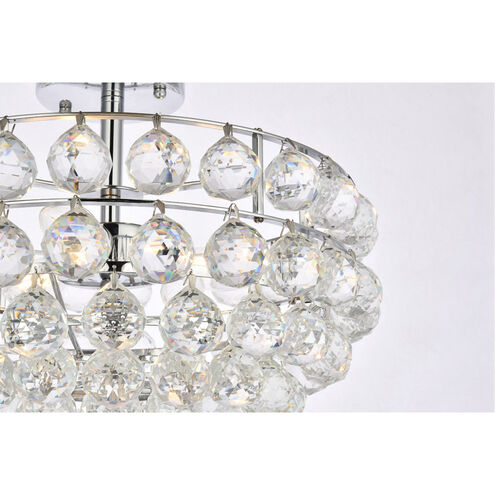 Savannah 3 Light 16 inch Chrome Flush Mount Ceiling Light