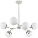 Haas 6 Light 33.5 inch Brushed Nickel Chandelier Ceiling Light, Design Series