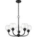 Glenda 5 Light 24 inch Flat Black Chandelier Ceiling Light