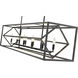 Euclid 10 Light 56 inch Matte Black Linear Chandelier Ceiling Light